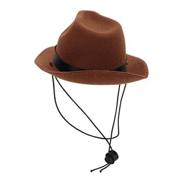 Imagem de YOUTHINK Chapéu de Cowboy para Animais de Estimação, Engraçado, Fofo, Cachorro, Cachorro, Cães, Gatos, Festa, Festival, Uso Diário (Marrom)