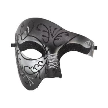 Imagem de Máscara Fantasma Vintage Antiga De Um Olho, Fantasia De Carnaval Para 