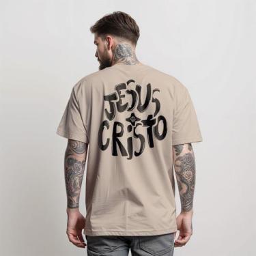 Imagem de Camiseta Street Wear JESUS CRISTO DIVERSE ESTILOS Camisa Manfinity Mas