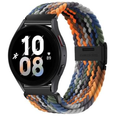 Imagem de ANZOATE Pulseira de 20mm 22mm para Samsung Galaxy Watch 6 5 4 Band 40/44mm 5Pro Active 2 Gear S3 pulseira elástica trançada para Huawei GT2/3 /4Pro/5 pulseiras de relógio(Camouflage seven-B,20mm)