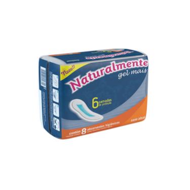 Imagem de Absorvente Sem Abas Naturalmente Gel Mais Leve 8 Pague 7
