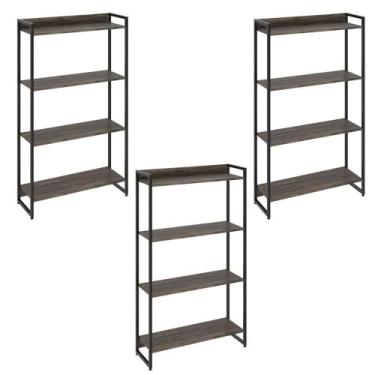 Imagem de Kit 3 Estantes Multiuso Industrial 4 Prateleiras Areta 145x80cm C01 Ca