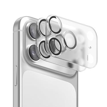 Imagem de elago Pacote com 2 protetores de lente de câmera de vidro temperado compatível com iPhone 17 Pro - resistente a arranhões, antiimpressões digitais, fácil instalação, proteção de lente de cobertura