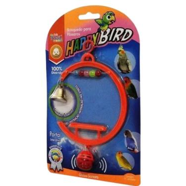 Imagem de Brinquedo Interativo Para Pássaros Portal Com Poleiro E Sino