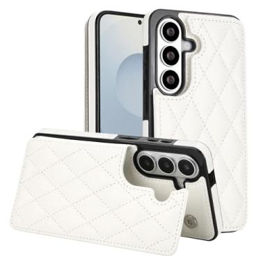 Imagem de Capa carteira para Samsung Galaxy S26 Plus com compartimentos para cartões e suporte, capa de telefone de couro fina com proteção RFID para homens e mulheres, fecho magnético, à prova de choque