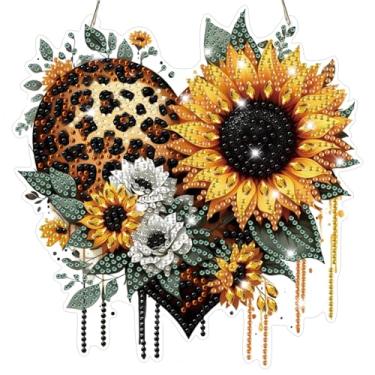 Imagem de Bowetile Kits de pendurar arte de diamante para adultos, pintura de diamante, formato especial 5D, pingente de diamante, enfeite de janela, presentes para decoração de parede de porta de casa-JS055