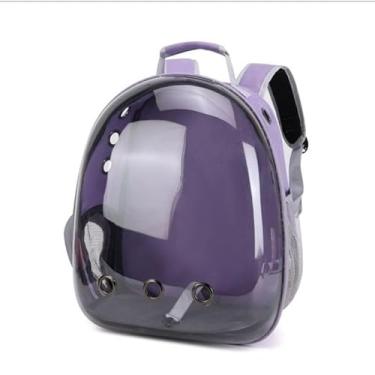 Imagem de Mochila Pet Transparente: Transporte Gato – Respirável, Visão Panorâmica, Ideal para Viagem e Passeios(LILAIS 825)