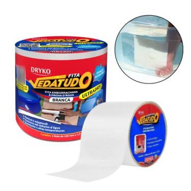 Imagem de Fita Adesiva Emborrachada Prova D'água Dryko 1,5m Vedatudo Flexível Mu