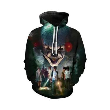 Imagem de Moletom Com Capuz Estampado Em 3D De Palhaço Para Homens E Mulheres, C