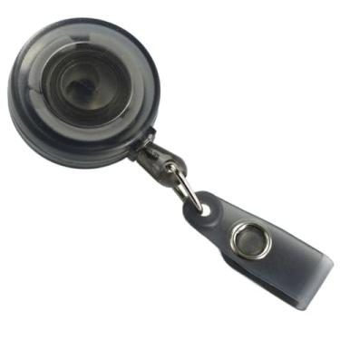 Imagem de Porta-cartão de identificação, colorido, antiperda, retrátil, carretel de crachá, enfermeira, médico, peito, fivela fácil de puxar, escritório (preto)