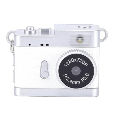 Imagem de ASHATA Mini Câmera Com Chaveiro, Mini Câmera Digital Portátil HD 720P 5MP, Tela Colorida de 0,96 Polegadas, Com Cartão de Memória de 32 GB para Gravação de Aprendizagem Em Viagens (Espaço Branco)
