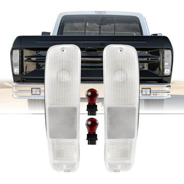 Imagem de USR UNIQUE STYLE RACING Farol traseiro F19 73-79 – Par de lâmpadas traseiras (esquerda + direita) - compatível com Ford F150 F-150 F250 F-250 F350 F-350 F-350 1979 todos os modelos/Bronco 78-79