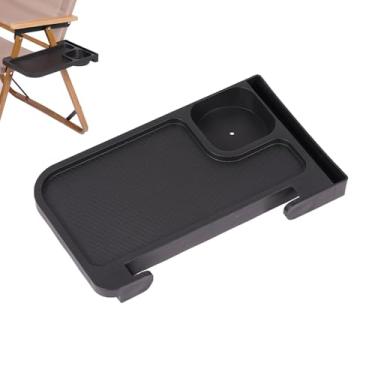 Imagem de Bandeja Para Braço de Sofá,Organizador de Cadeira com Clip Estável para Armazenamento | Mesa para Braço de Sofá | para Copo, Controle Remoto TV, Recliner, Lateral, Comer, Laptop, Cama, Lanche