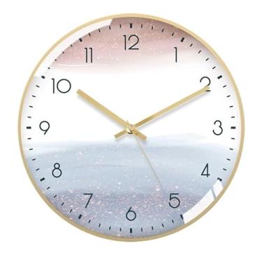 Imagem de Relógio de parede silencioso relógio de parede criativo sala de estar casa relógio de parede simples quarto relógio de quartzo (B)