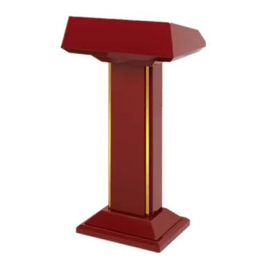 Imagem de ZDJZMGZ Suporte de pódio para palestrante, pódio de aço inoxidável - Pódio para sala de aula com gavetas de armazenamento Mesa móvel de sala de conferências de madeira para campus da empresa ideal