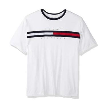 Imagem de Camiseta infantil Logótipo Risca da Bandeira Tommy Hilfiger-Masculino