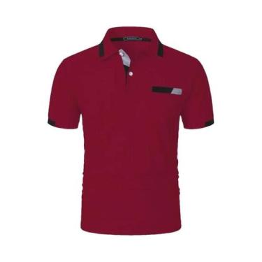 Imagem de Camisas Polo Masculinas Slim Fit De Verão, Manga Curta, Clássicas, Com