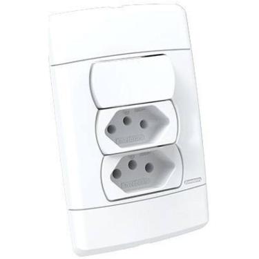 Imagem de Cj Int. Sim +2 Tom 20A 4X2 - Enerbras Neo Sottile Branco