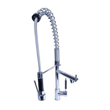 Imagem de Torneira Cozinha Gourmet Monocomando De Mesa Bancada Flexível Alta Dua