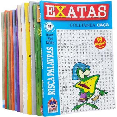 Imagem de Kit Livros Passatempos Exatas Caça Palavras Cruzadas Cripto - Fernando