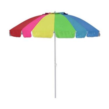 Imagem de Guarda-Sol Toscana 2,20m em Poliéster e Alumínio Multi-Gomos Colorido 