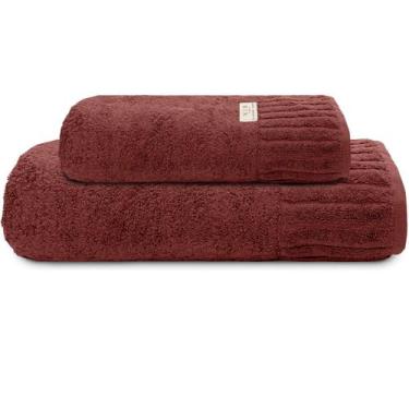 Imagem de Kit Jogo De Toalhas Camesa 2 Peças Banho e Rosto Velour 100% Algodão 5