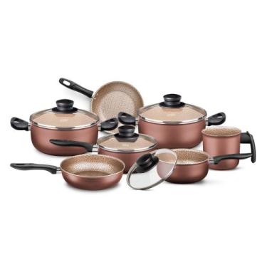 Imagem de Conjunto/Jogo de Panelas 7 Peças Alumínio, Frigideira, Caçarola, Ferve