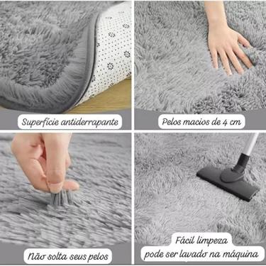 Imagem de apete Passadeira 2,00x0,60 Peludo Antiderrapante para Corredor Quarto Sala(ALEATORIO)