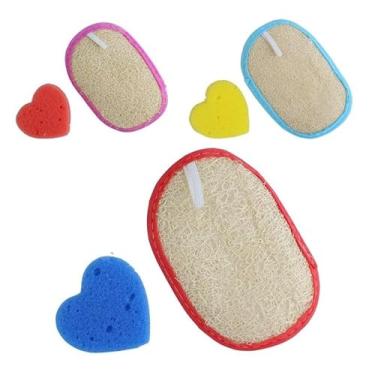 Imagem de Esponja de Banho Vegetal 14cm Oval Color