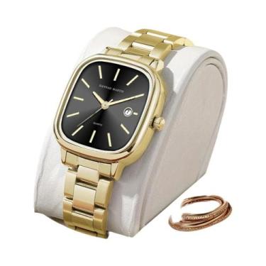 Imagem de Relógio De Quartzo Masculino Com Pulseira De Aço Inoxidável Prata E Pr