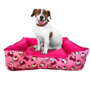 Imagem de Cama Caminha Pet Cachorro Gato Estampa Hello Kitty P M G Com Zíper Lav