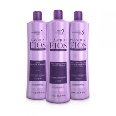 Imagem de Cadiveu Kit Plástica Dos Fios Selagem 3X1000Ml - Escova Profressiva