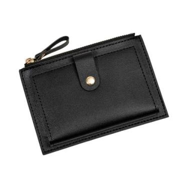 Imagem de Carteira Feminina Ultrafina E Leve Com Zíper, Porta-Cartões De Identid