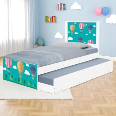Imagem de Bicama Solteiro Hop Com Cabeceira Balões No Céu
