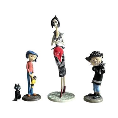 Imagem de Conjunto De Figuras De Anime Coraline 3 Peças, Bonecos Articulados Do 