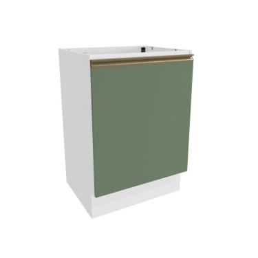 Imagem de Balcão Celeste Kappesberg 100% Mdf 1 Porta Branco/verde 60cm