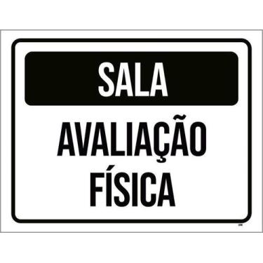 Imagem de Kit 5 Placa Acm Sala Avaliação Física 18X23 - Sinalizo