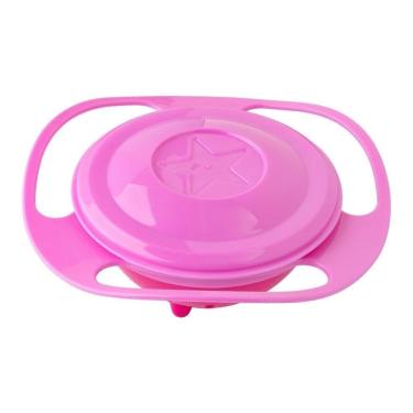 Imagem de Comedouro Pet Giratorio Anti Sujeira Alimentador Cachorro Gato Bebedouro Tigela Magica Comida Rosa