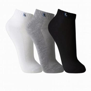 Imagem de Meia Lupo AU Sport Kit3 Tam 37 a 40 Cores Sortidas