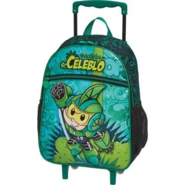 Imagem de Mochila Grande Com Rodinha Escola Infantil Cebolinha Celeblo -  Pacifi