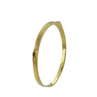 Imagem de Anel em Ouro 18K Meia Aliança Fosco - Joia de Compromisso - Justino Ri