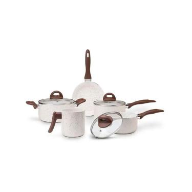 Imagem de Jogo De Panelas Life 5 Peças Ceramic Vanilla Brinox Vanilla