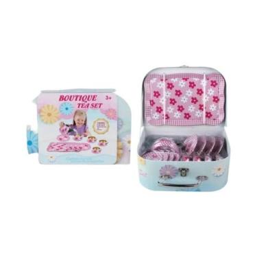 Imagem de Conjunto De Brinquedo De Chá Para Crianças Em Lata, Com Snacks Para O 