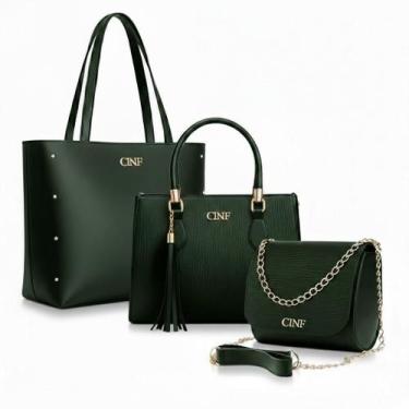 Imagem de Kit Bolsa Sacola Grande + Transversal Média +Tira Colo Pequena - CF Ec