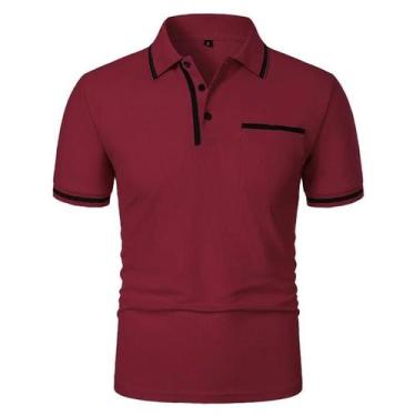 Imagem de Camisas Polo Masculinas Casuais De Verão, Respiráveis, De Manga Curta,