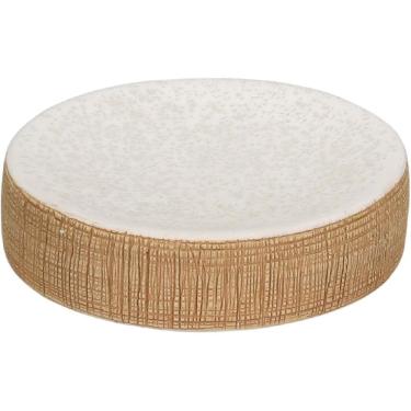 Imagem de Kit 4 Peças Banheiro Lavabo Porta Sabonete Home&Co Cerâmica Bege