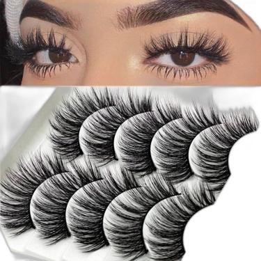 Imagem de Cilios Postiços 6D Cartela C/6 Pares + Volume Efeito Natural