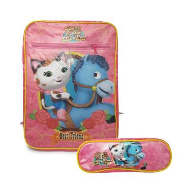 Imagem de Kit Escolar Xerife Callie Mochila + Estojo Duplo Infantil