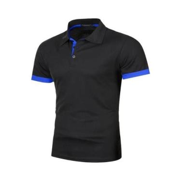 Imagem de Camisa Polo Masculina Leve De Cor Sólida Com Manga Curta, Moda De Verã