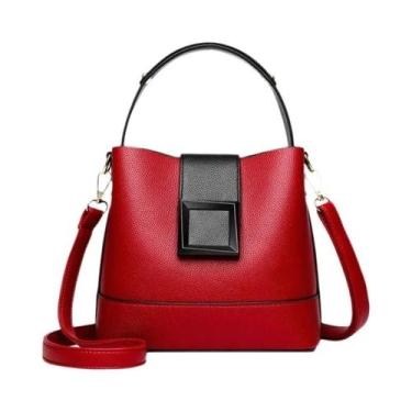 Imagem de Bolsa balde simples, bolsa moderna com alça superior, bolsa de ombro f